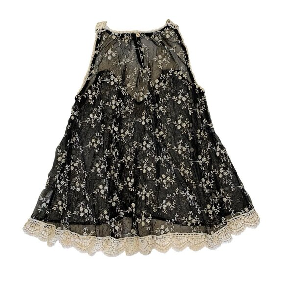 Altar’d State Tank Top Large Black Lace See Through Boho Festival - Picture 4 of 7